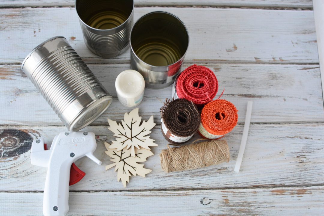 Tin Can Centerpieces, Upcyle Centerpiece, Fall DIY Centerpiece, Thanksgiving Centerpiece